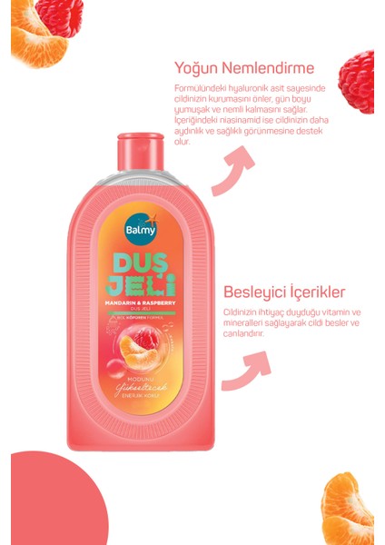 Nemlendirici Mandalina Ahududu Aromalı Duş Jeli 450 ml modelleri