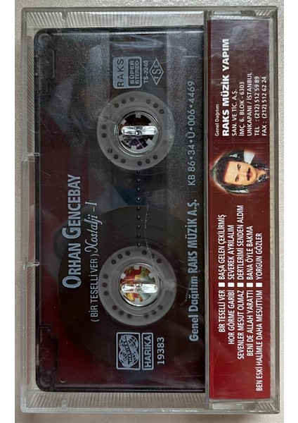 Orhan Gencebay Bir Teselli Ver Nostalji 1 Kaset (Orijinal Dönem Baskı Kaset)