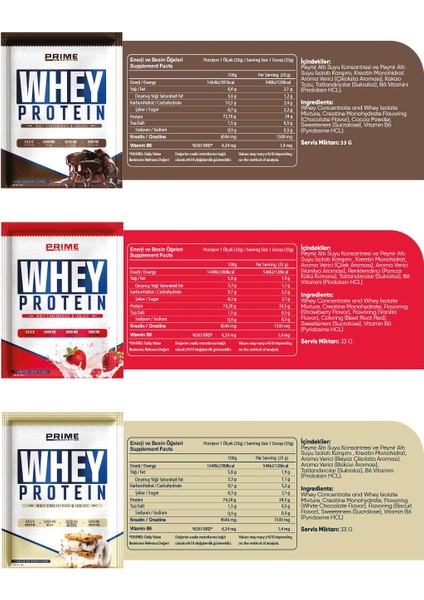 Whey Protein Sachet 66 Saşe x 33 Gram Mix - Whey Protein Tekli fiyatları
