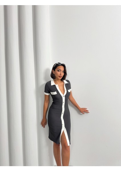 Kadın Metal Düğme Detaylı Elbise fırsatları