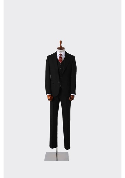 Viskon ve Likra Karışımlı Slim Fit Yelekli Erkek Takım Elbise - Şık ve ZARIF-KAW1032S modelleri