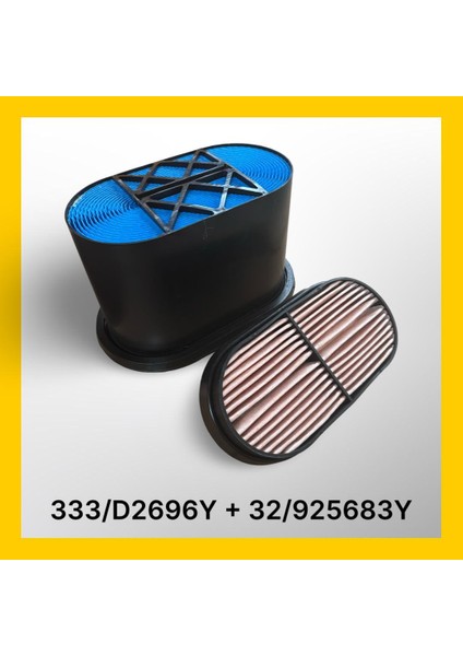333/D2696/Y+32/925683/Y -Hava Filtresi Takım (Dış+Iç) - Jcb - (Yerli) (Eco-Plus