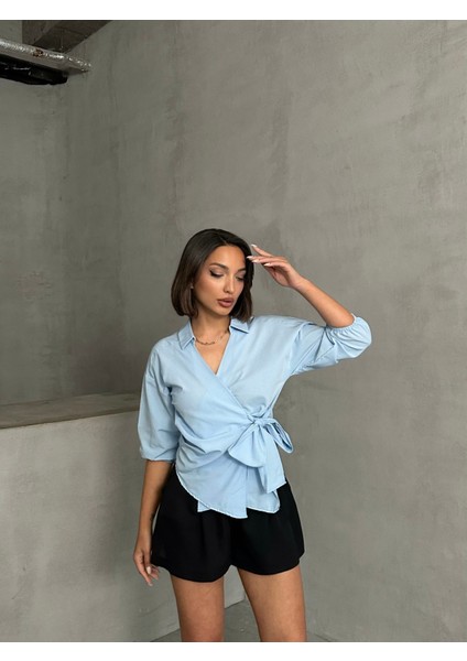 Kadın Yandan Bağlamalı Gömlek fırsatları