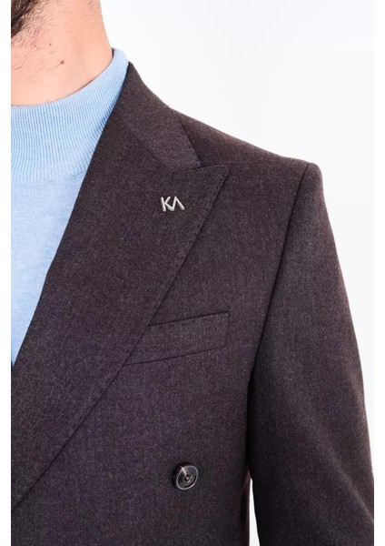 Modern Slim Fit Dar Kesim Kruvaze Erkek Viskon CEKET-KAV5251W fırsatları