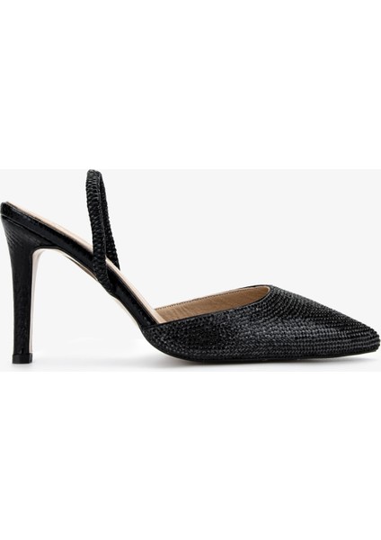 Kadın Siyah Topuklu Ayakkabı 1073 1430 Bn Ayk Y25 Sıyah