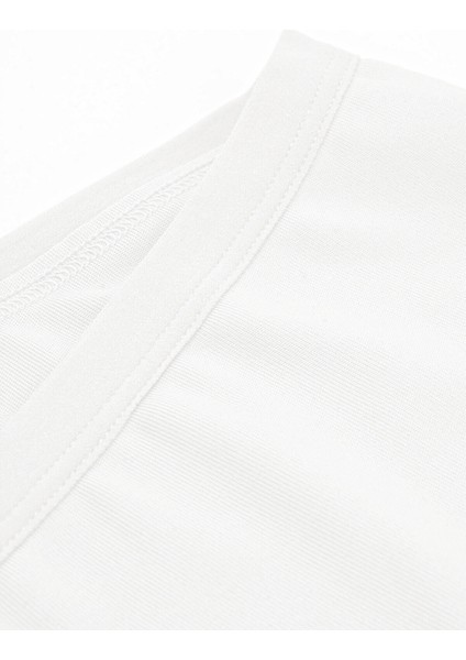Ekru Lazer Kesim Iz Yapmaz Short