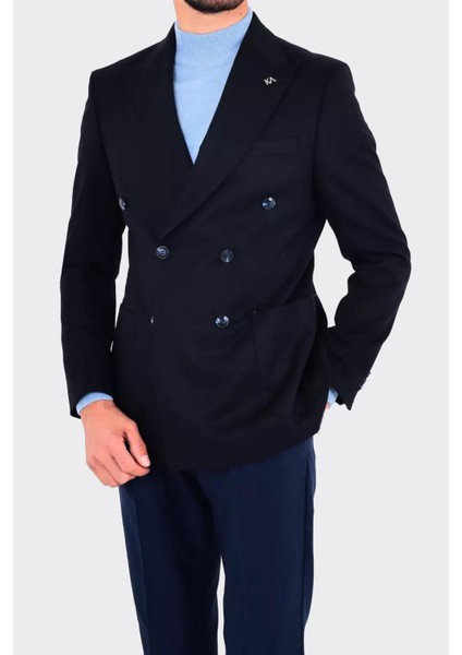 Modern Slim Fit Dar Kesim Kruvaze Erkek Viskon CEKET-KAV5251W fiyatları