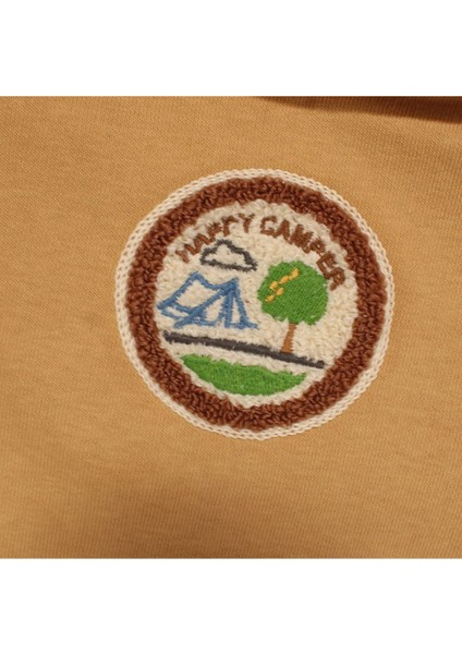 Erkek Cocuk Hardal Happy Camper Yazılı 3 Ip Kapüşonlu - 1014694 fiyatları