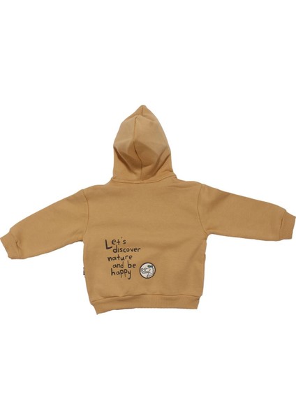 Erkek Cocuk Hardal Happy Camper Yazılı 3 Ip Kapüşonlu - 1014694 modelleri