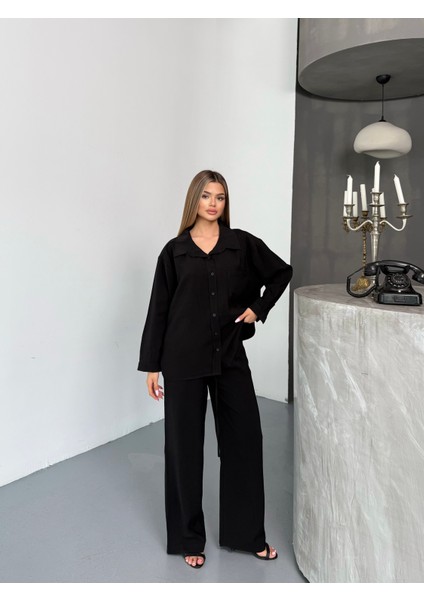 Kadın Oversize Modal Gömlek Pantolon Takım modelleri