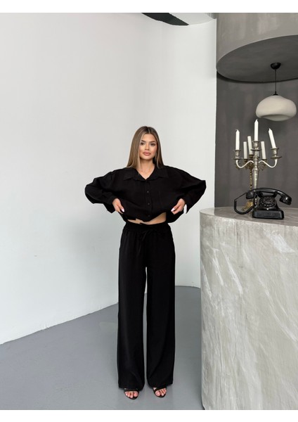 Kadın Oversize Modal Gömlek Pantolon Takım indirimleri