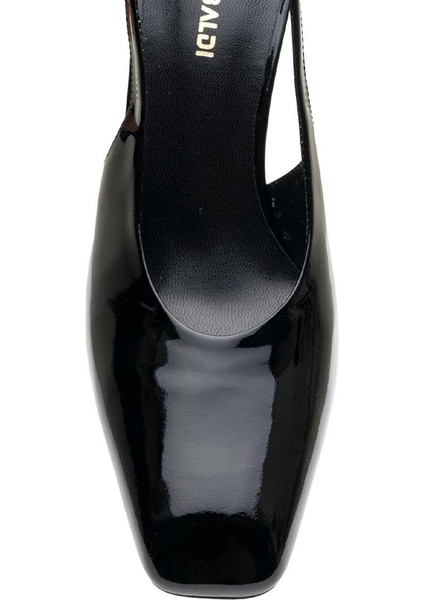 Aclen Siyah Rugan Kadın Kalın Topuk modelleri