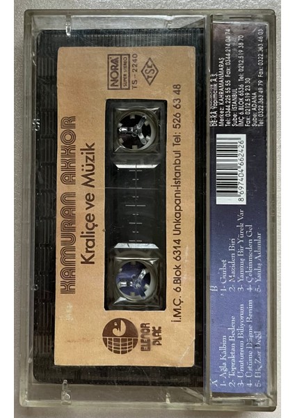 Kamuran Akkor Kraliçe ve Müzik Kaset (Orijinal Dönem Kağıt Baskı Kaset)