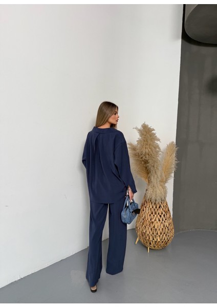 Kadın Oversize Modal Gömlek Pantolon Takım