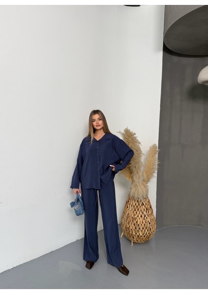 Kadın Oversize Modal Gömlek Pantolon Takım modelleri