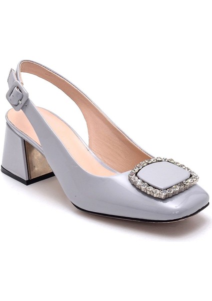 Petra Gri Rugan Kadın Kalın Topuk fiyatları