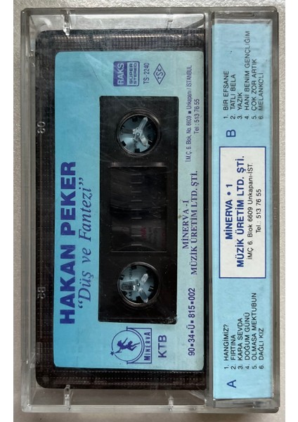 Hakan Peker Düş ve Fantezı Kaset (Orijinal Dönem Kağıt Baskı Kaset) fiyatları