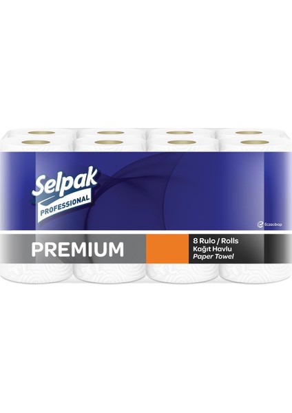Professional Premium Kağıt Havlu Çift Katlı 23 x 13.4 cm 85 Yaprak - 8 Adet (7906610)