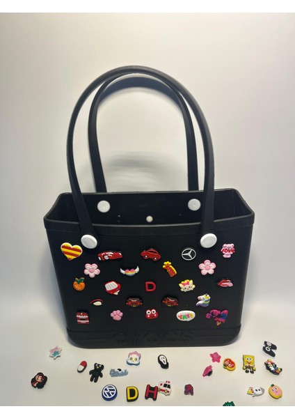 Plaj Çantası Plastik Croslite Siyah
