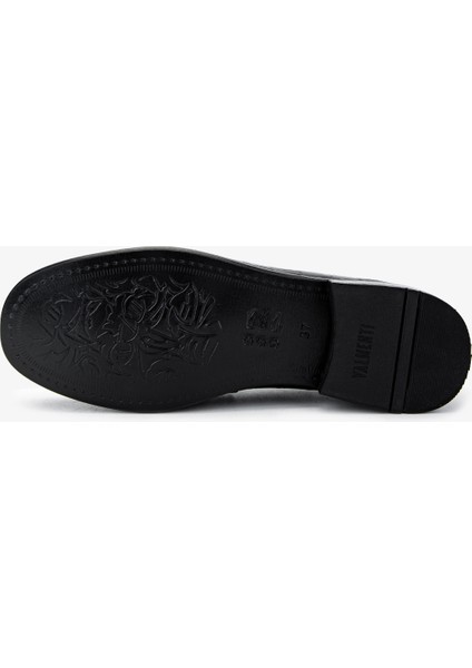 Kadın Hakiki Deri Siyah Kroko Loafer Ayakkabı 1122 2580 Bn Ayk Y25 Sıyah Kroko