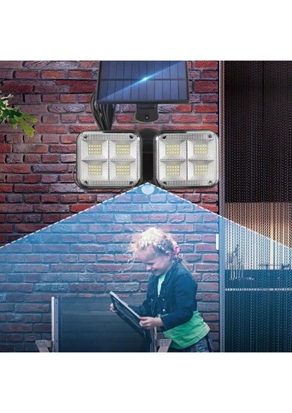 120 LED Güneş Enerjili Solar Lamba 20W – Su Geçirmez, Şarjlı, Hareket Sensörlü Dış Mekan Aydınlatma
