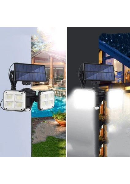 120 LED Güneş Enerjili Solar Lamba 20W – Su Geçirmez, Şarjlı, Hareket Sensörlü Dış Mekan Aydınlatma
