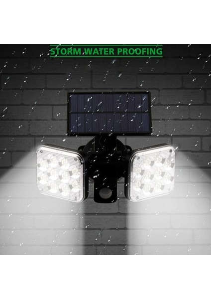 120 LED Güneş Enerjili Solar Lamba 20W – Su Geçirmez, Şarjlı, Hareket Sensörlü Dış Mekan Aydınlatma