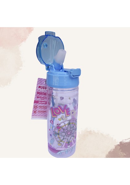 Pipetli Lisanslı Matara Suluk 550 ml
