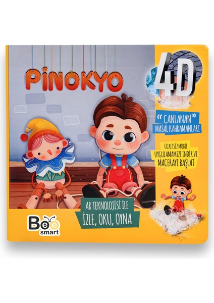 Pinokyo Çocuk Kitabı Canlanan Kitap Pedagog Onaylı Canlanan Masal Kahramanları 4d