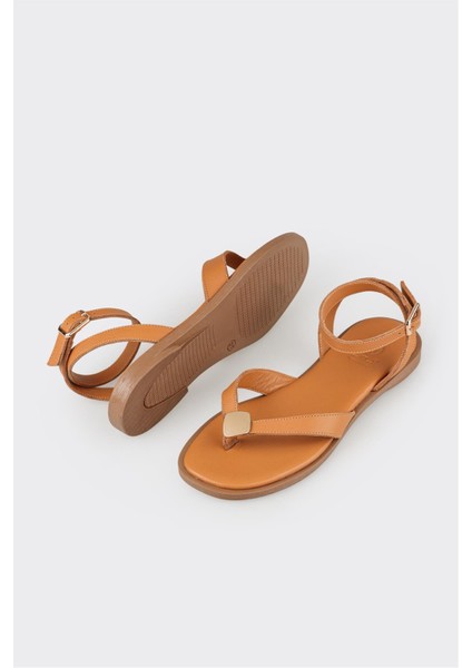 Taba Deri Kadın Sandalet modelleri