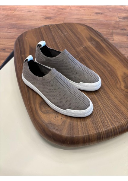 4224 Bej Triko Erkek Sneakers - Erkek Spor Ayakkabı