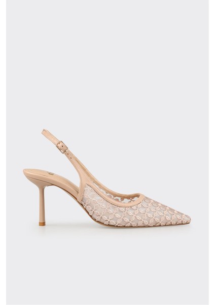 Naturel Kadın Topuklu Ayakkabı