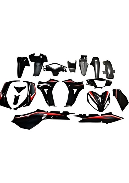 Kuba Ege 50 Kaporta Seti Komple Siyah (Stickerlar Içindedir)