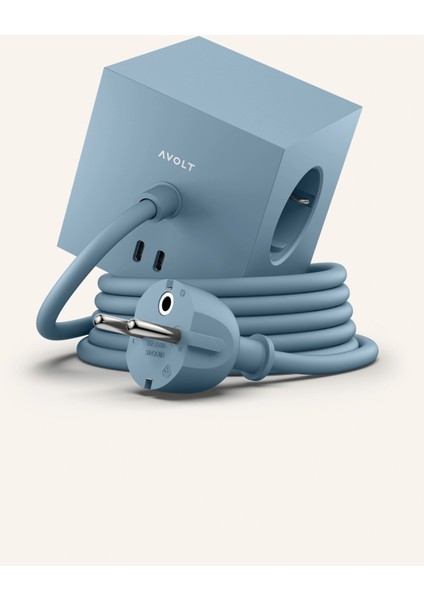 Square 1 Priz Bloğu Usb-C’li, Manyetik 11,5 x 7,5 x 7,5 cm