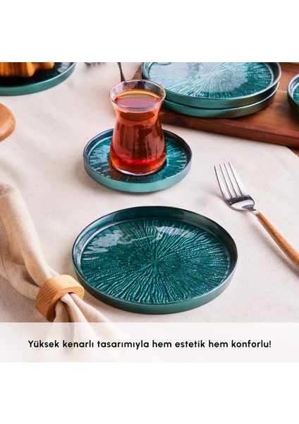 Teo Yeşil 18 Parça Pasta ve Çay Ikram Seti 132 ml