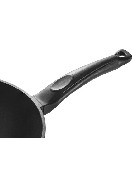 Royal Elite Siyah 28 cm Alüminyum Döküm Wok Tava