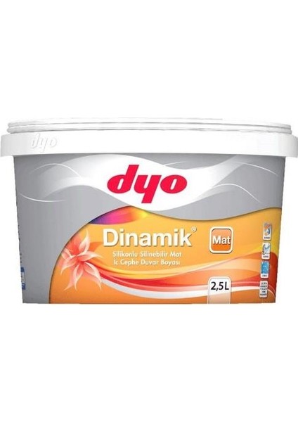 Dinamik Silikonlu Mat Iç Cephe Boyası 2,5 Lt 4717 Lilyum Pembe-2,5 Lt