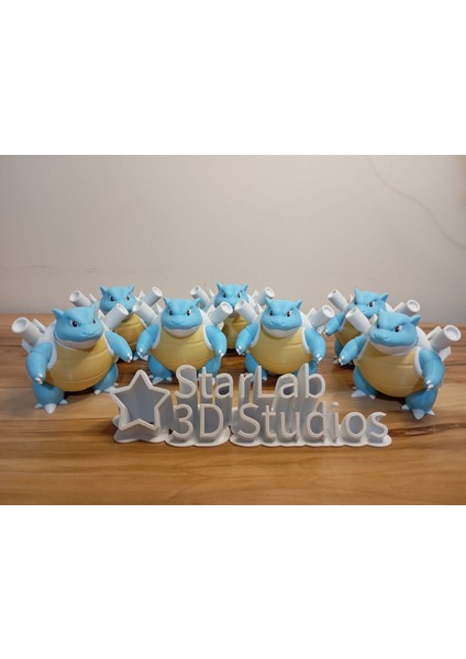 STARLAB3DSTUDIOS Pokemon-Blastoise 3 Boyutlu Figür