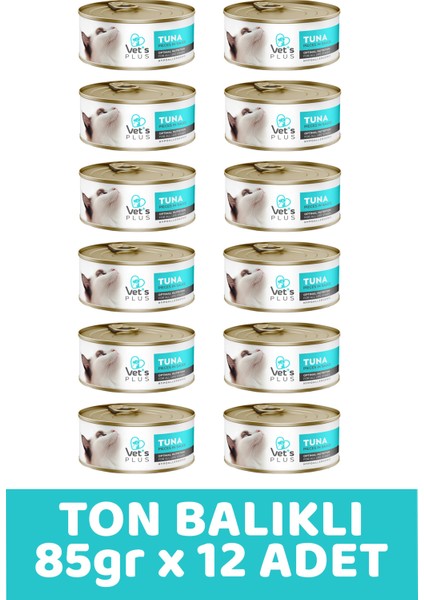 Optimal Nutrition Ton Balıklı Tahılsız Kedi Konservesi 85GR (12 Adet)