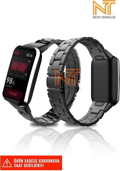 Xiaomi Mi Band 7 Pro Uyumlu Paslanmaz Çelik Baklalı Metal Kordon