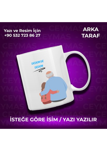 Kişiye Özel Dedem De Dedem Baskılı Kupa Bardak fiyatları
