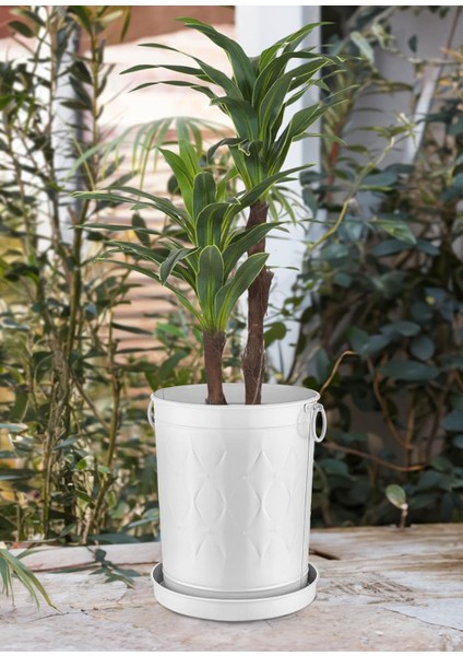 Prizma Saksı Beyaz 37X31X46 cm PZM0034