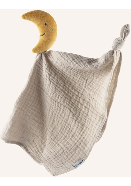 Schmusetuch Mond Yumuşak Musselin Kumaş, Kısa Tüylü Ay Figürü, 100% Polyester fiyatları