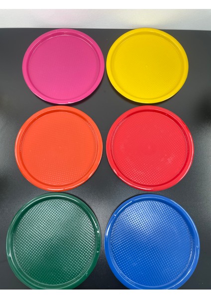 6 Kişilik Plastik Renkli Sunum Servis Tepsisi Tepsi fiyatları