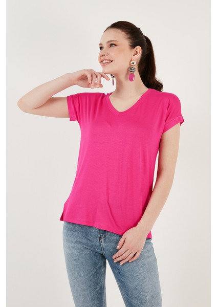 V Yaka Relaxed Fit Yırtmaç Detaylı 2'li Paket Bluz Bayan Bluz 5862000S2 indirimleri