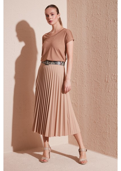 V Yaka Relaxed Fit Yırtmaç Detaylı 2'li Paket Bluz Bayan Bluz 5862000S2