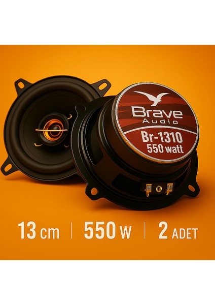 BR-1310 550W 13CM Kapı Hoparlör Takımı - Yeni Seri