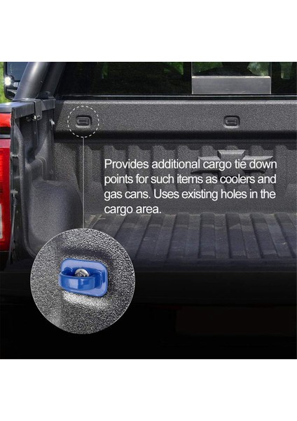 Silverdo Için Mavi Kamyonet Kasası Yan Duvar Ankrajları 4 Parça Set (Yurt Dışından) indirimleri