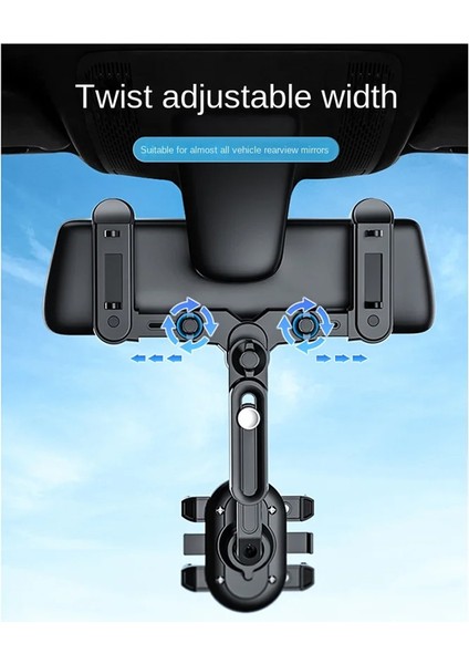Araba Dikiz Aynası Telefon Tutucu 360 Derece Dönebilen Stand Dash Cam (Yurt Dışından)