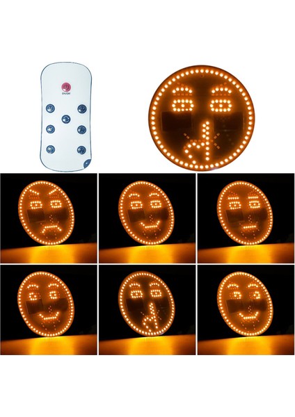 Araba LED Eğlence Ifade Işığı Gülümseme Yüz Işıklarıa (Yurt Dışından)